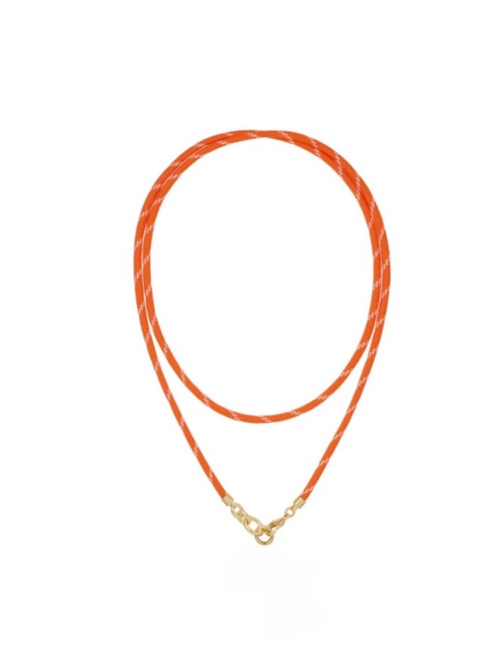 ROXANNE ASSOULIN Long Happy Cord Charm Necklace tangerine Without Charm firm p